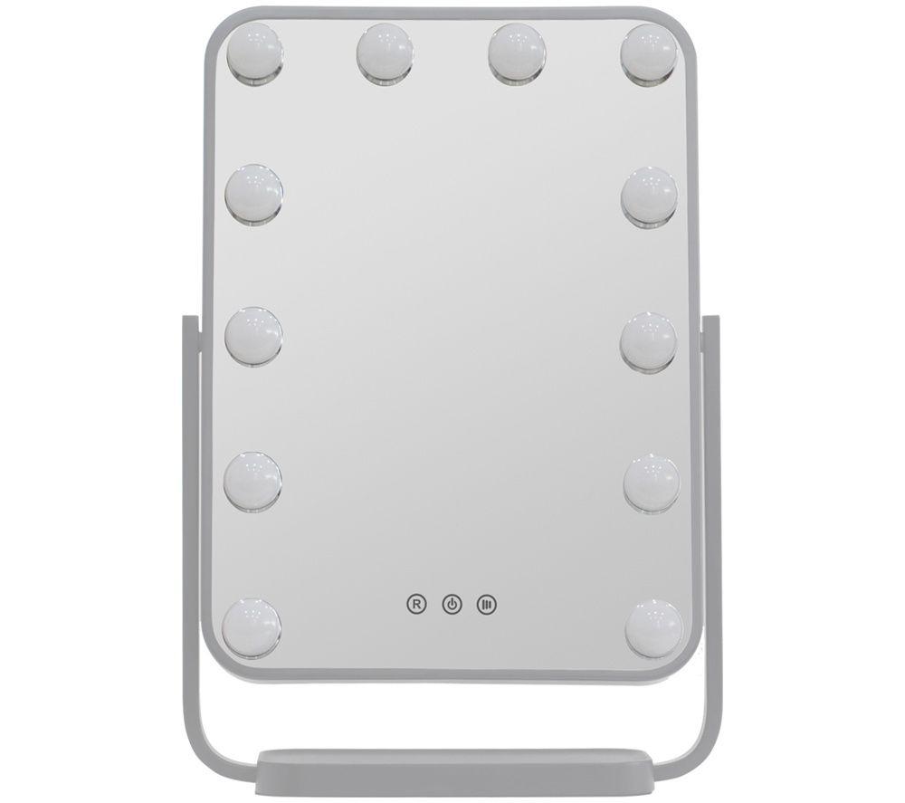 GOJI Tabletop Hollywood Mirror - White