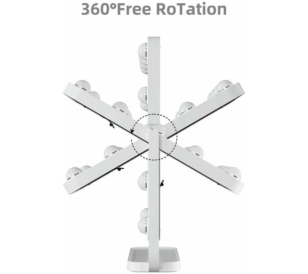 GOJI Tabletop Hollywood Mirror - White image number 3 of 12