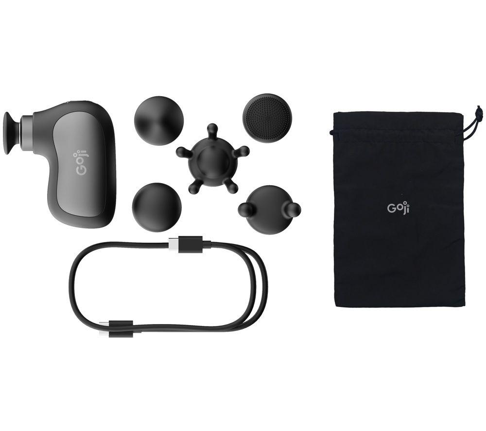 GOJI GMNMSG26 Mini Massage Gun - Black image number 6 of 6
