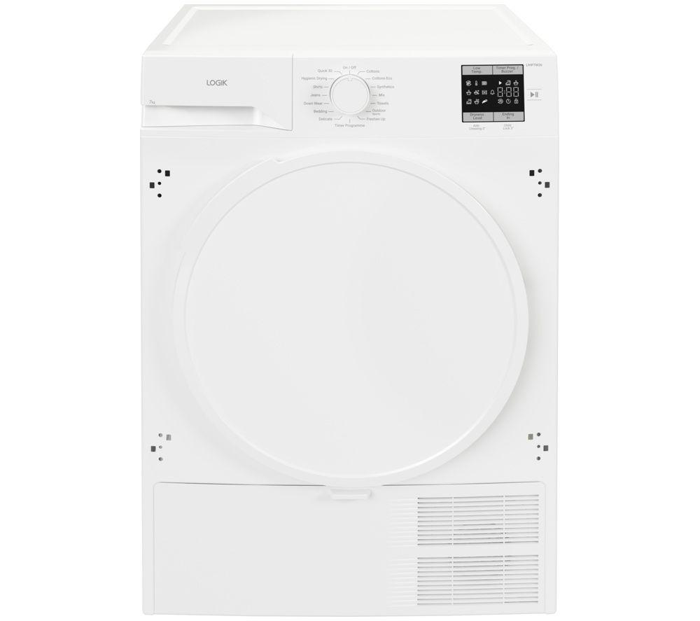LOGIK LIHP7W26 Integrated 7 kg Heat Pump Tumble Dryer - White