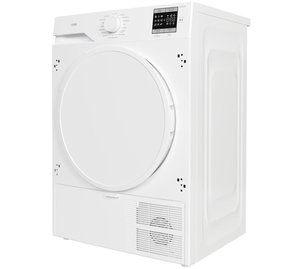 LOGIK LIHP7W26 Integrated 7 kg Heat Pump Tumble Dryer - White image number 2 of 5