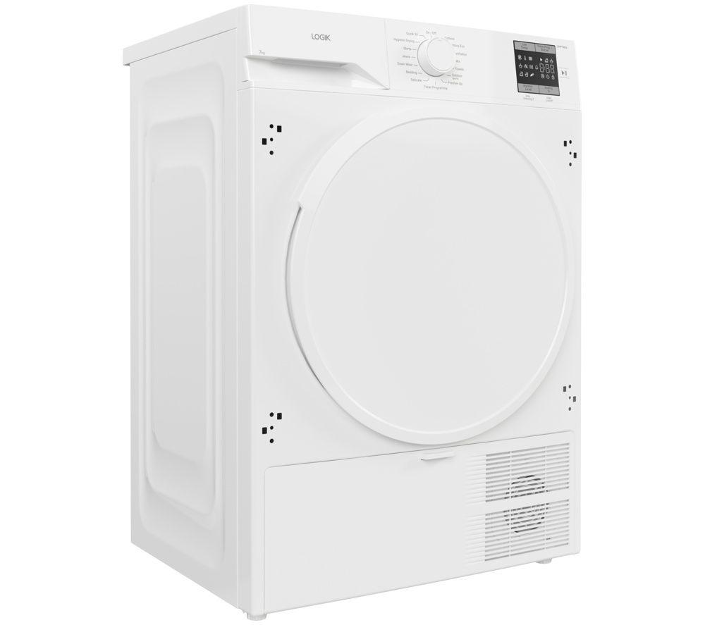 LOGIK LIHP7W26 Integrated 7 kg Heat Pump Tumble Dryer - White image number 3 of 5