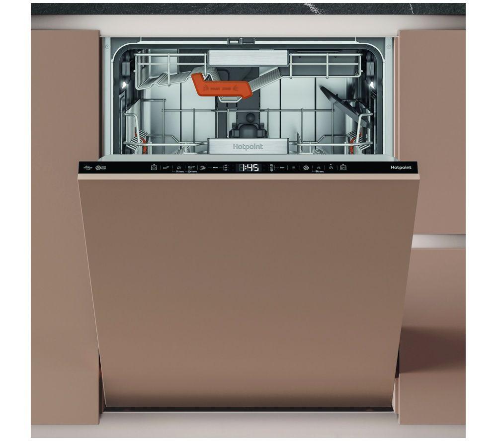 HOTPOINT Hydroforce H8IB15M4TS UK Full-size Fully Integrated Dishwasher