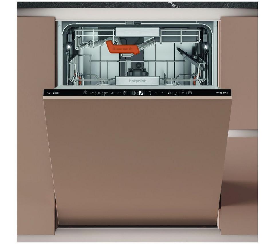 HOTPOINT Hydroforce H8IB15M4TS UK Full-size Fully Integrated Dishwasher