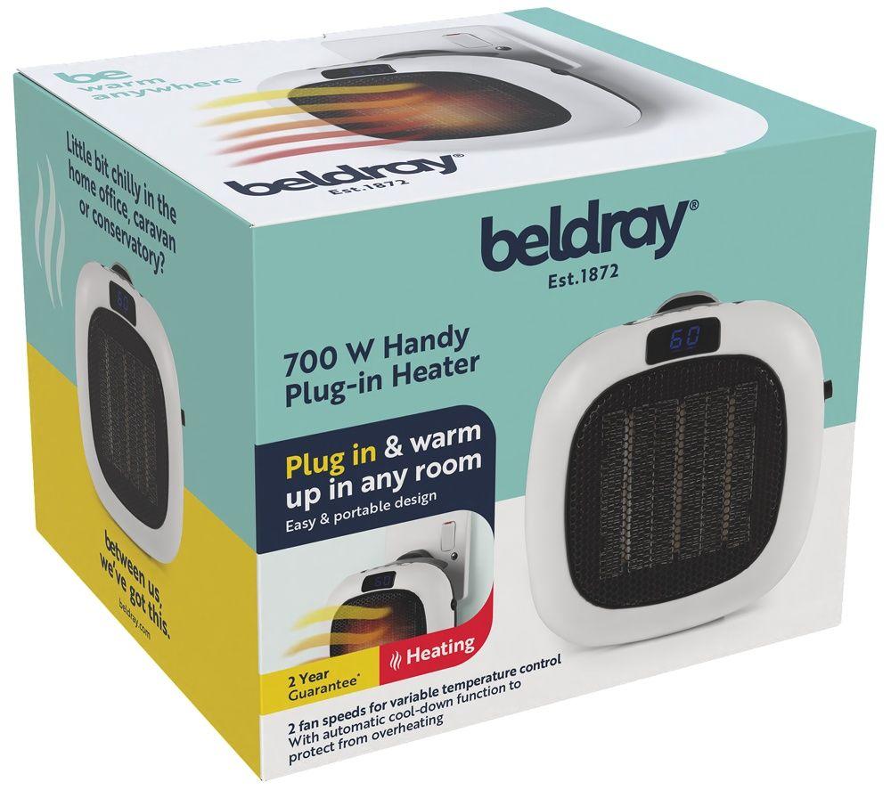 BELDRAY EH3214R Plug-in Fan Heater - White image number 2 of 3