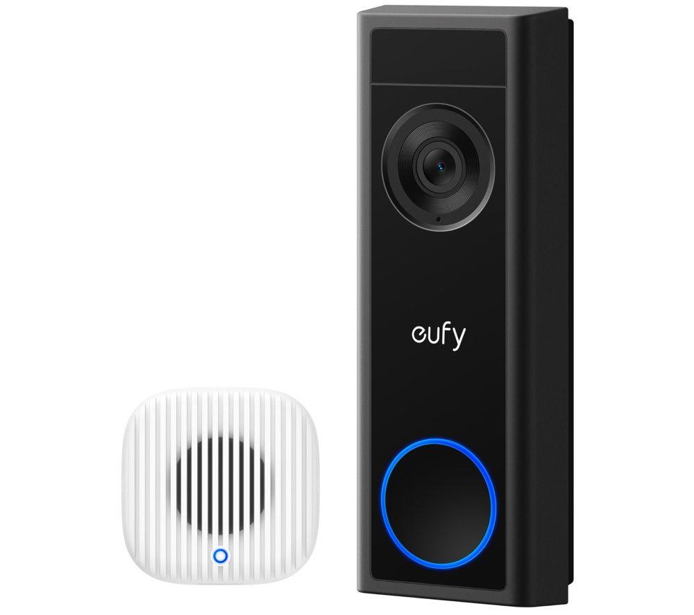 Eufy C31 2K Smart Video Doorbell With Chime, Black