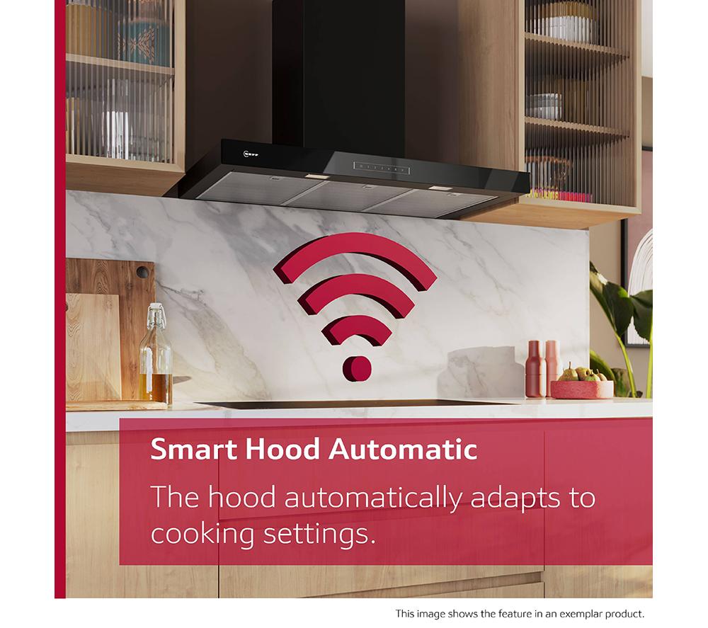 NEFF N70 D67BDN2S0B 60 cm Smart Chimney Cooker Hood - Matte Black image number 8 of 15
