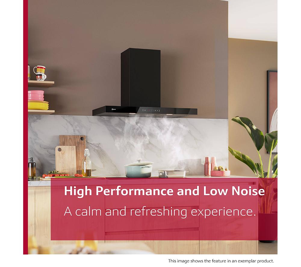 NEFF N70 D67BDN2S0B 60 cm Smart Chimney Cooker Hood - Matte Black image number 9 of 15