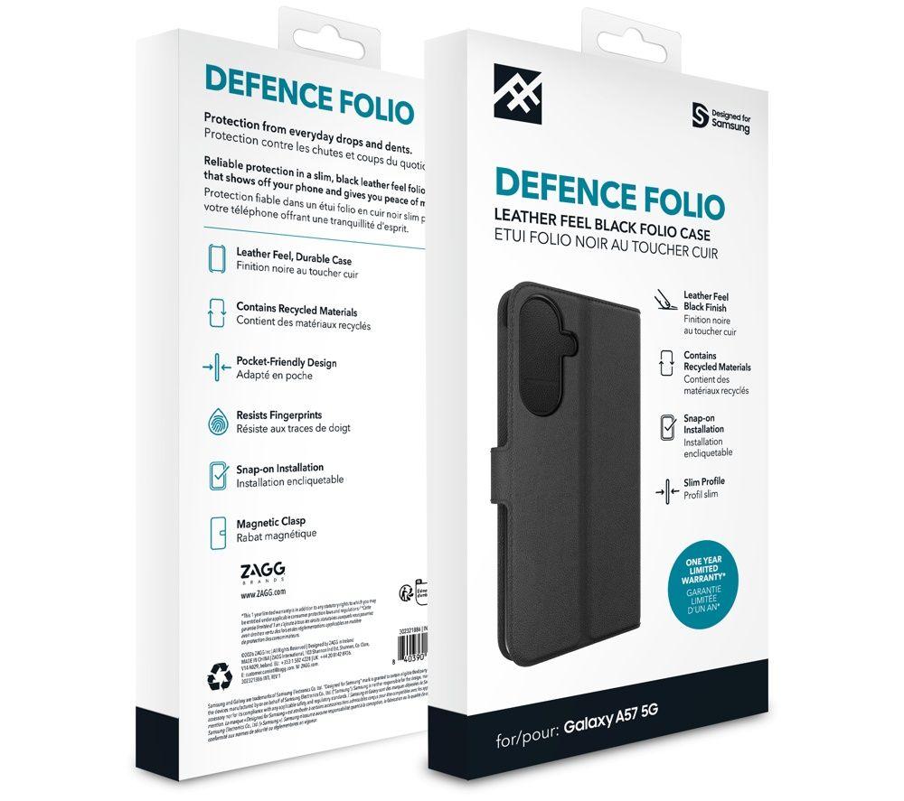 ZAGG Folio Samsung Galaxy A57 Case - Black image number 2 of 3