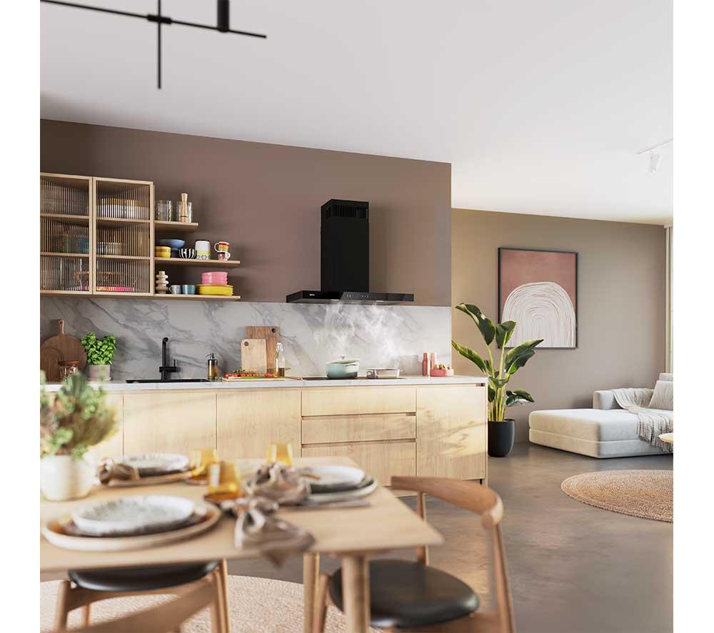 NEFF N70 D97BDN2S0B 90 cm Smart Wall-mounted Cooker Hood - Matt Black image number 7 of 20