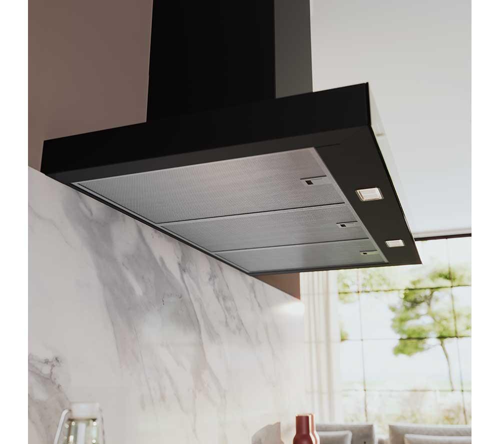 NEFF N70 D97BDN2S0B 90 cm Smart Wall-mounted Cooker Hood - Matt Black image number 14 of 20