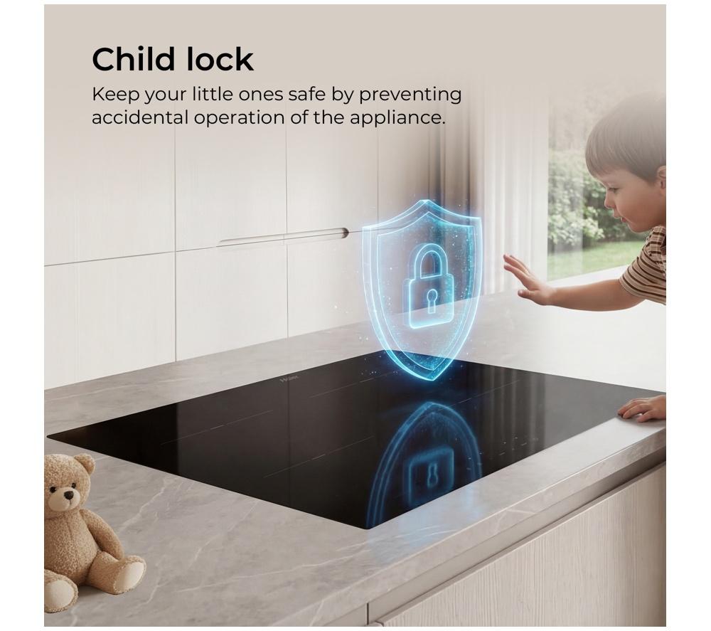 HAIER ID Series 2 Twin Bridge HAIDFS64MCAR 60 cm Electric Induction Hob - Black image number 5 of 9