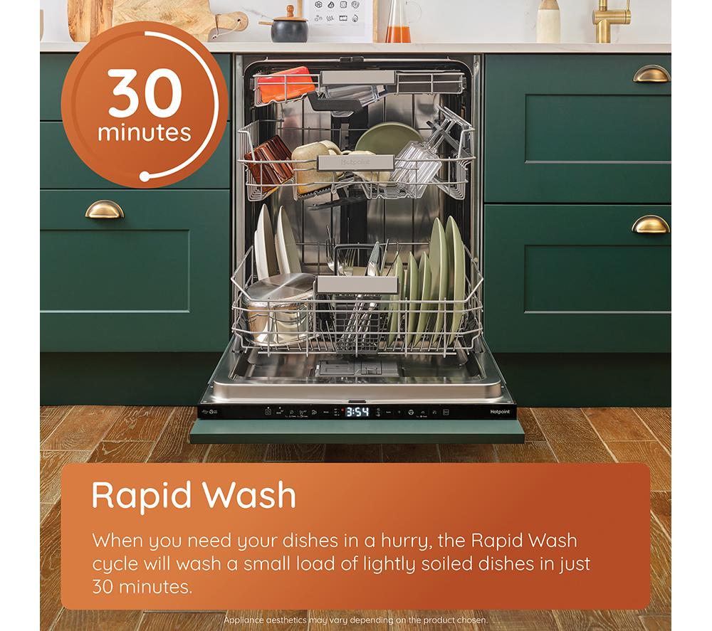 HOTPOINT HP2ID10CS80UK Integrated Slimline Dishwasher - Black image number 9 of 9