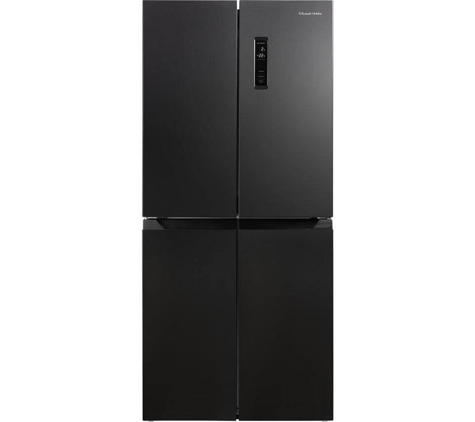 RUSSELL HOBBS RH180A4FF802E1BS American-Style Fridge Freezer - Black Steel
