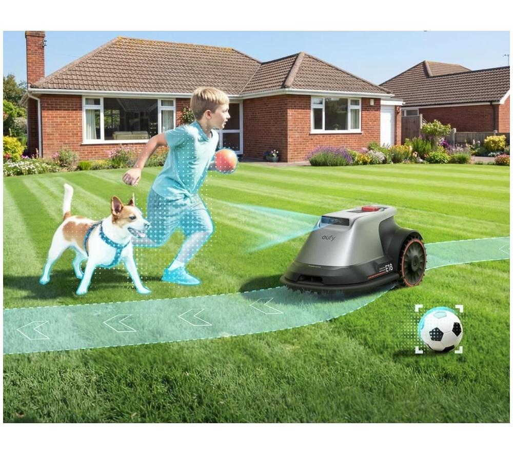 EUFY E18 Cordless Robot Lawn Mower - Grey image number 6 of 8