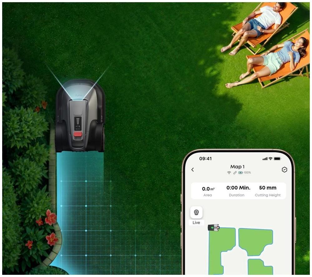 EUFY E18 Cordless Robot Lawn Mower - Grey image number 7 of 8