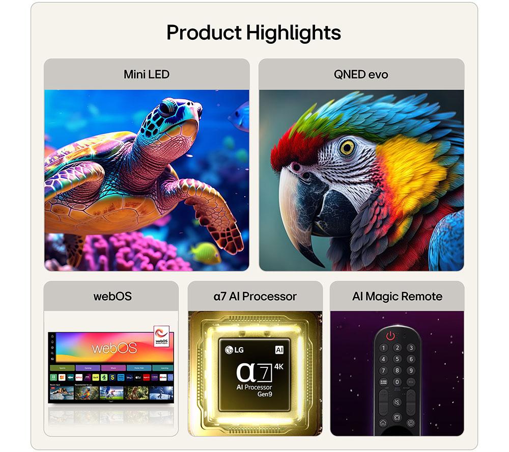 LG QNED86 43" QNED AI Mini LED 4K HDR Smart TV 2026 - 43QNED86B6B image number 4 of 13
