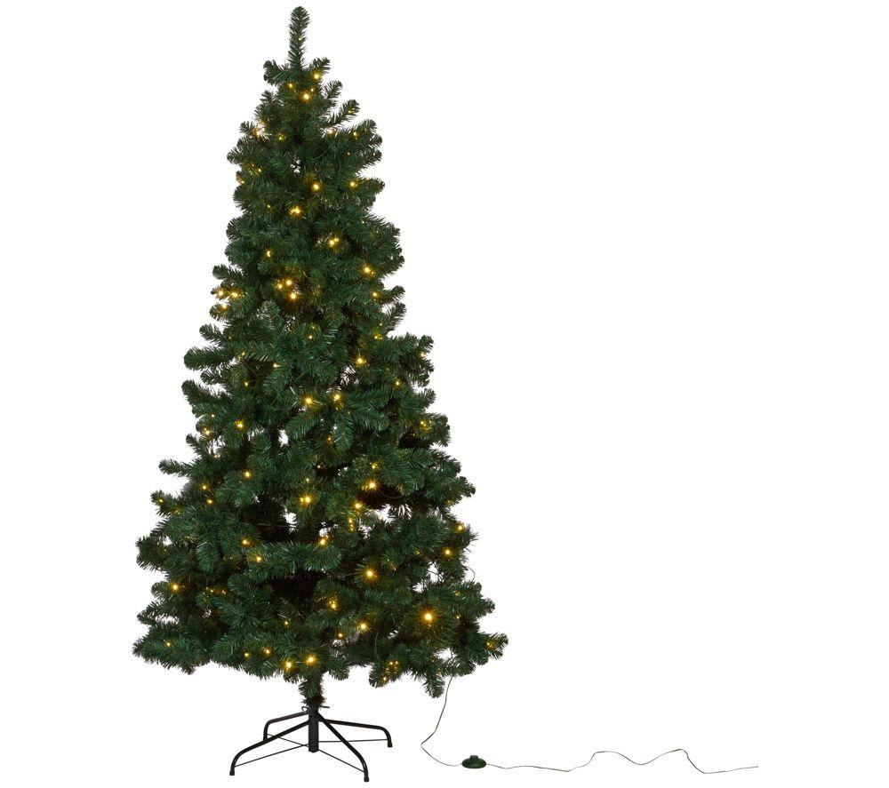 SMART GARDEN Three Kings InLit Christmas Tree with Lights - 7 ft, Green