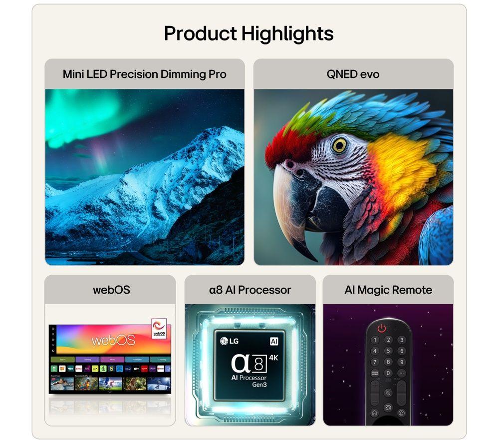 LG QNED87 100" QNED AI Mini LED 4K HDR Smart TV 2026 - 100QNED87B6 image number 2 of 13