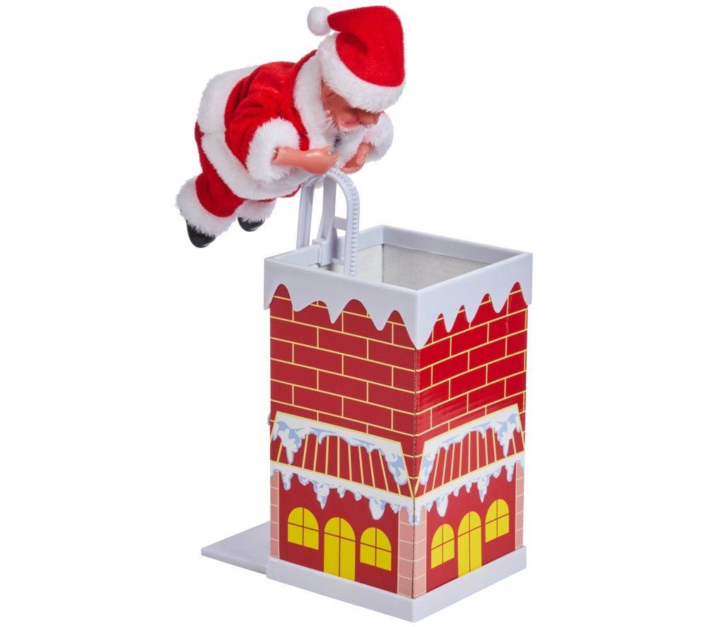 SMART GARDEN Three Kings Chimney Santa Christmas Decoration - 30 cm, Red