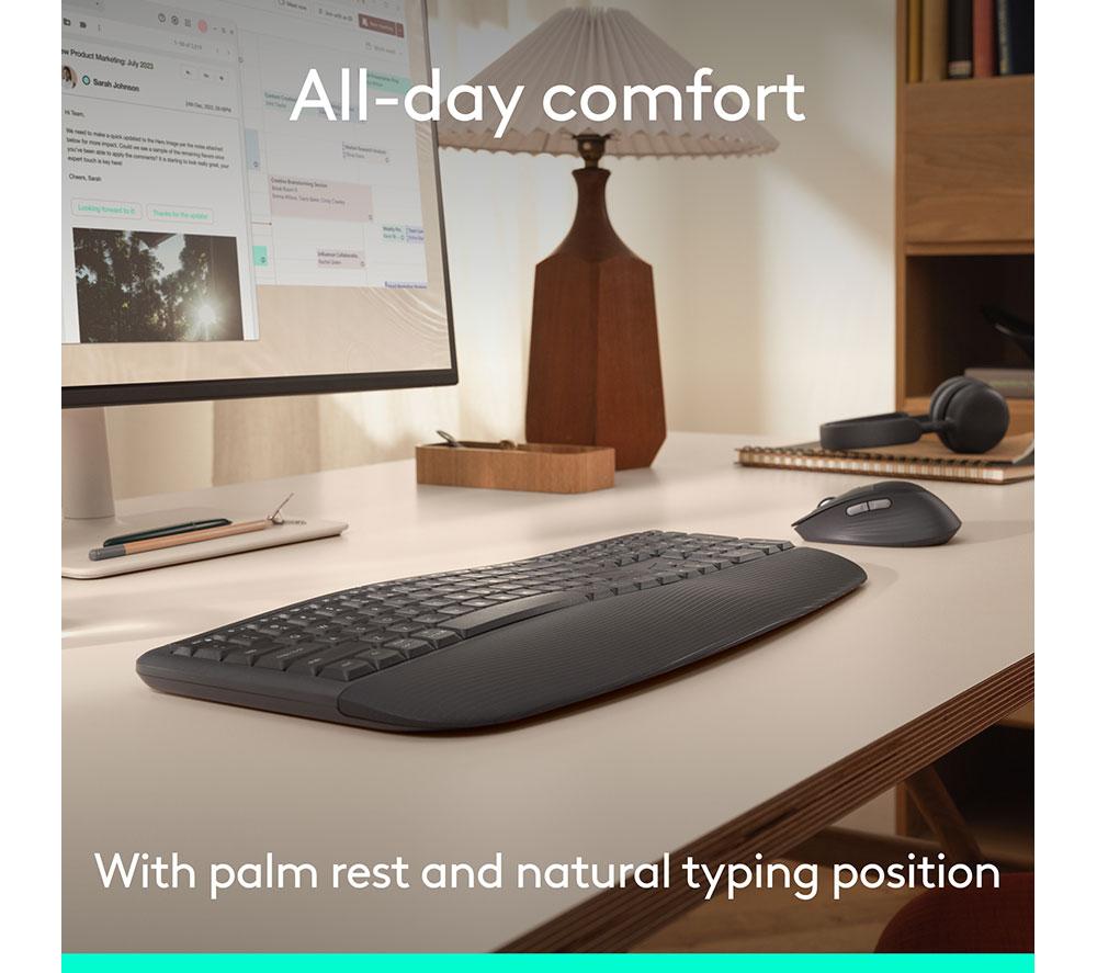 LOGITECH Signature Comfort Plus MK880 Wireless Keyboard & Mouse Set - Graphite image number 4 of 17