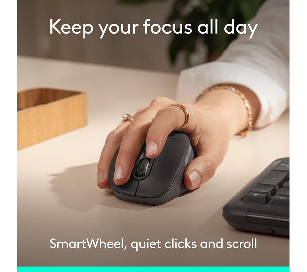 LOGITECH Signature Comfort Plus MK880 Wireless Keyboard & Mouse Set - Graphite image number 13 of 17