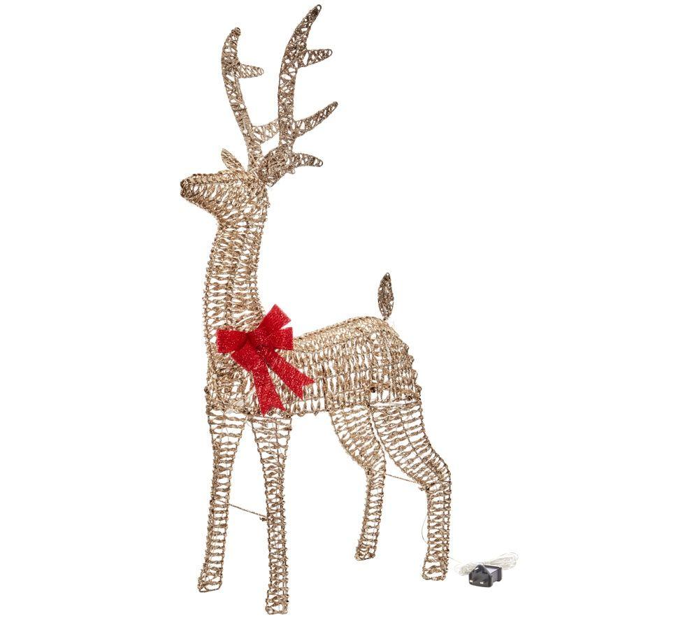 SMART GARDEN Glitter Twist Light Up Christmas Reindeer - 80 cm, Gold