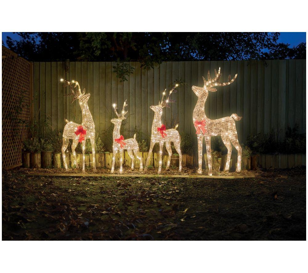 SMART GARDEN Glitter Twist Light Up Christmas Reindeer - 80 cm, Gold image number 3 of 3