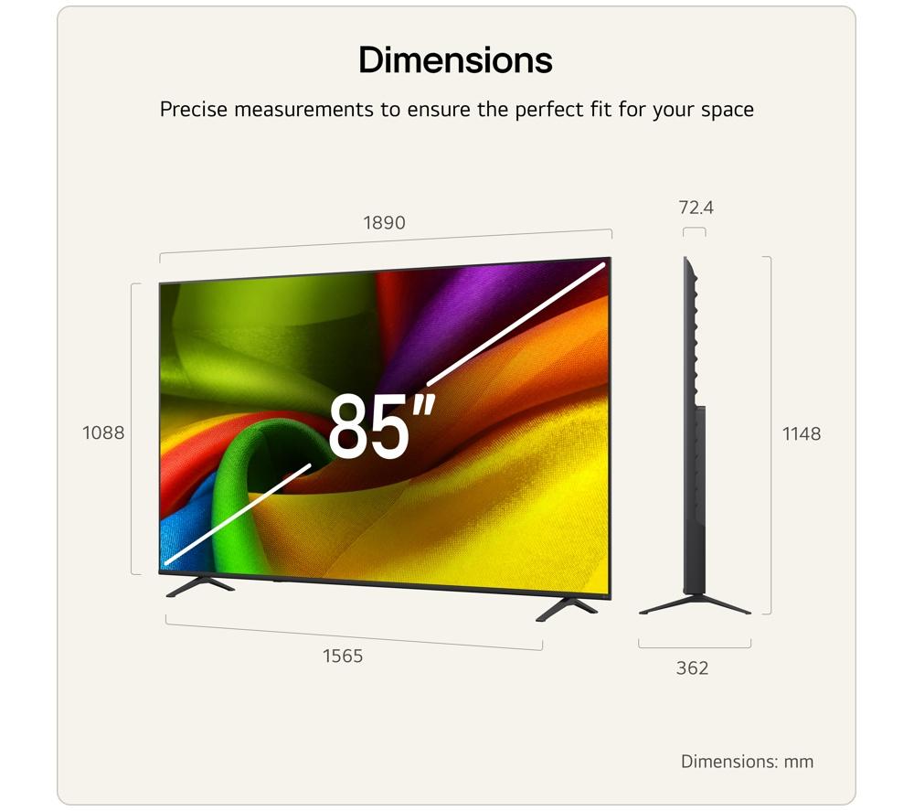 LG NU85 85" LED 4K HDR Smart TV 2026 - 85NU850B6LA image number 2 of 11