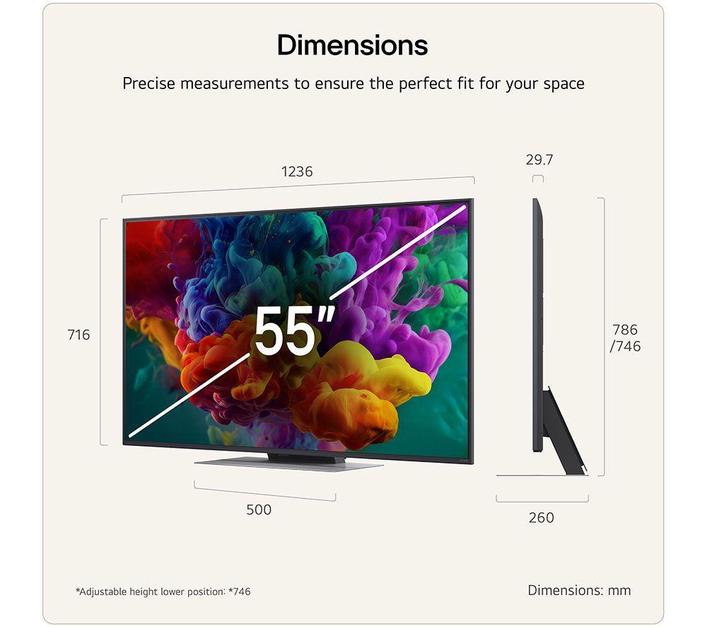 LG QNED86 55" QNED AI Mini LED 4K HDR Smart TV 2026 - 55QNED86B6B image number 12 of 13
