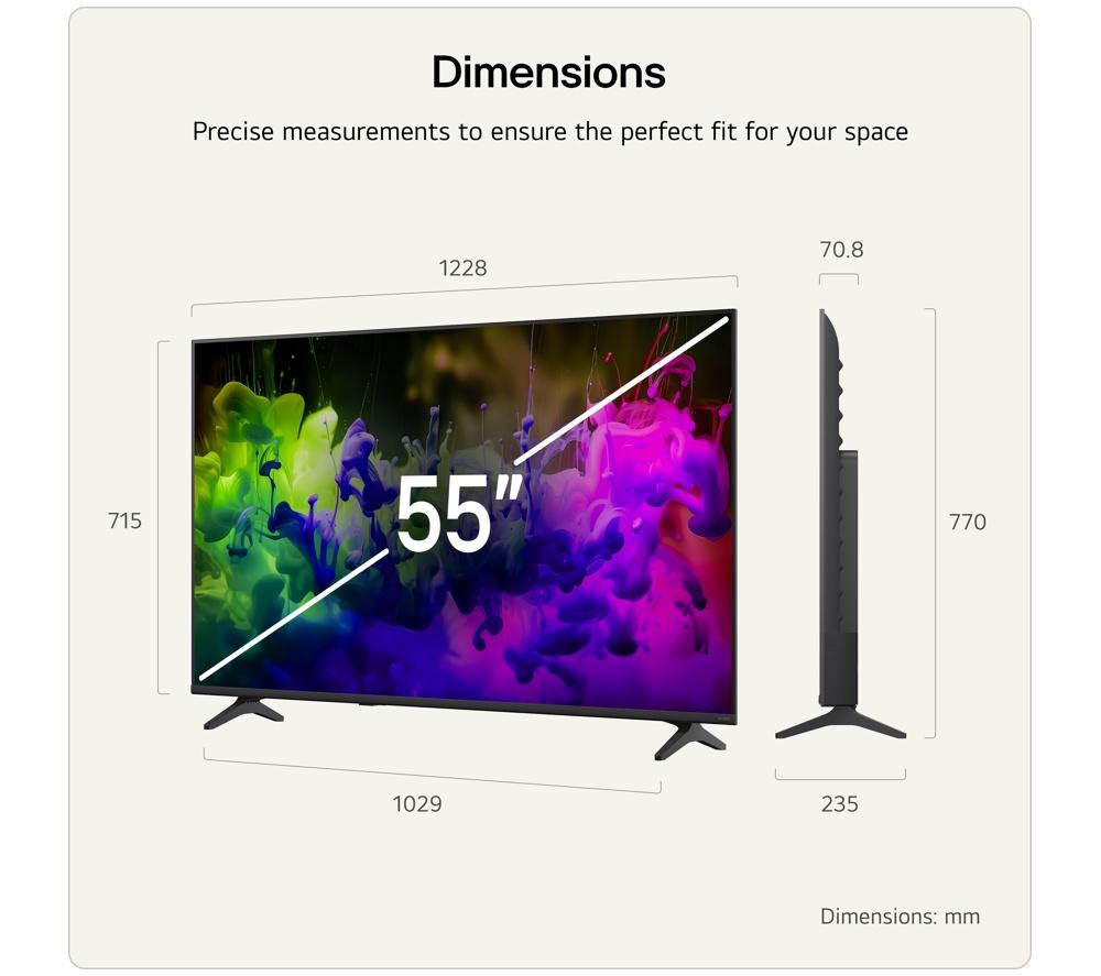 LG QNED7E 55" QNED AI Mini LED 4K HDR Smart TV 2026 - 55QNED7EB3C image number 3 of 13