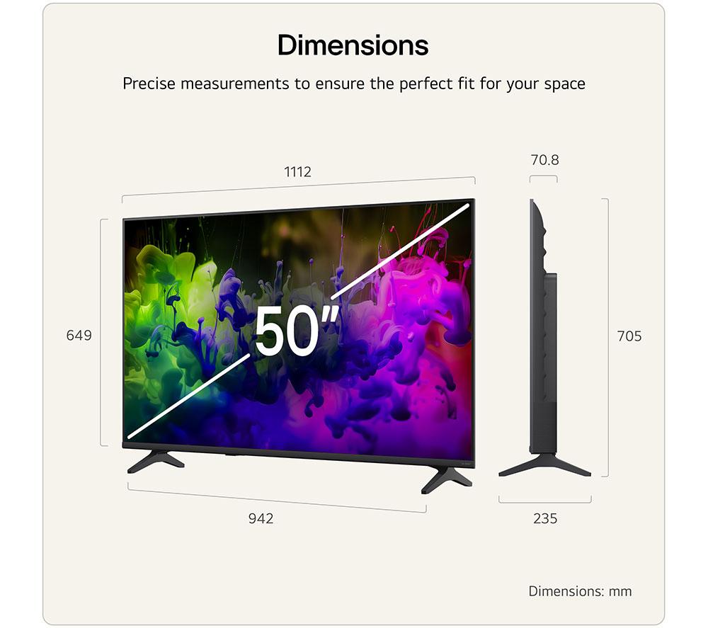 LG QNED7E 50" QNED AI Mini LED 4K HDR Smart TV 2026 - 50QNED7EB3C image number 2 of 13