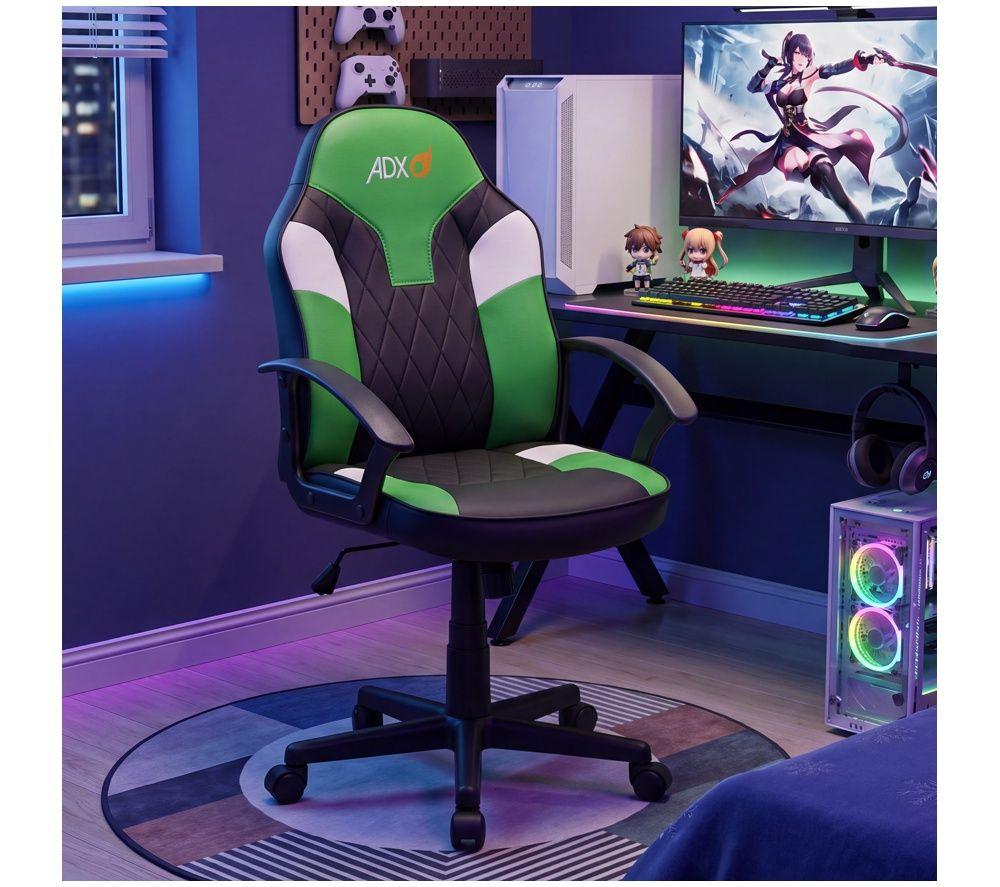ADX Firebase Lite Gaming Chair - Green & Black image number 8 of 9