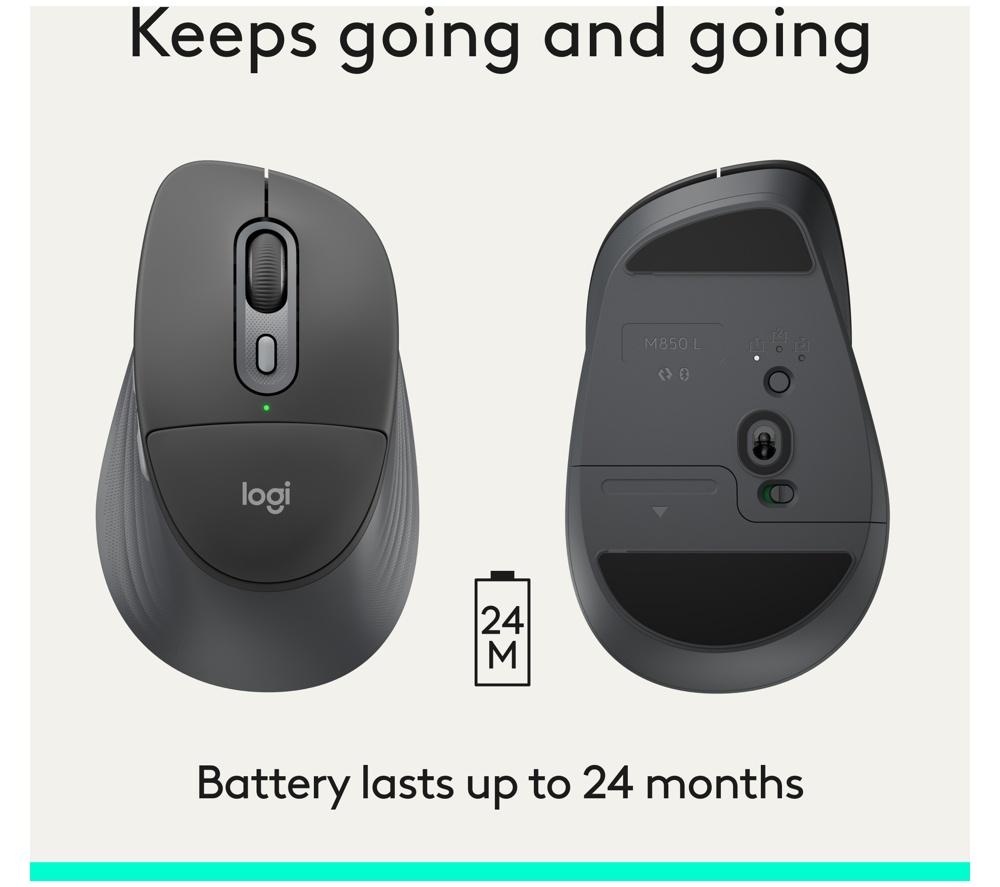 LOGITECH Signature Comfort Plus M850 L Wireless Optical Mouse image number 12 of 13