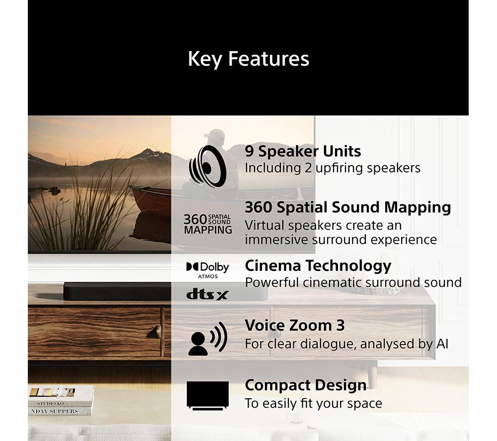 SONY BRAVIA Theatre Bar 7 HT-A7100 5.0.2 Sound Bar with Dolby Atmos & DTS:X image number 2 of 13