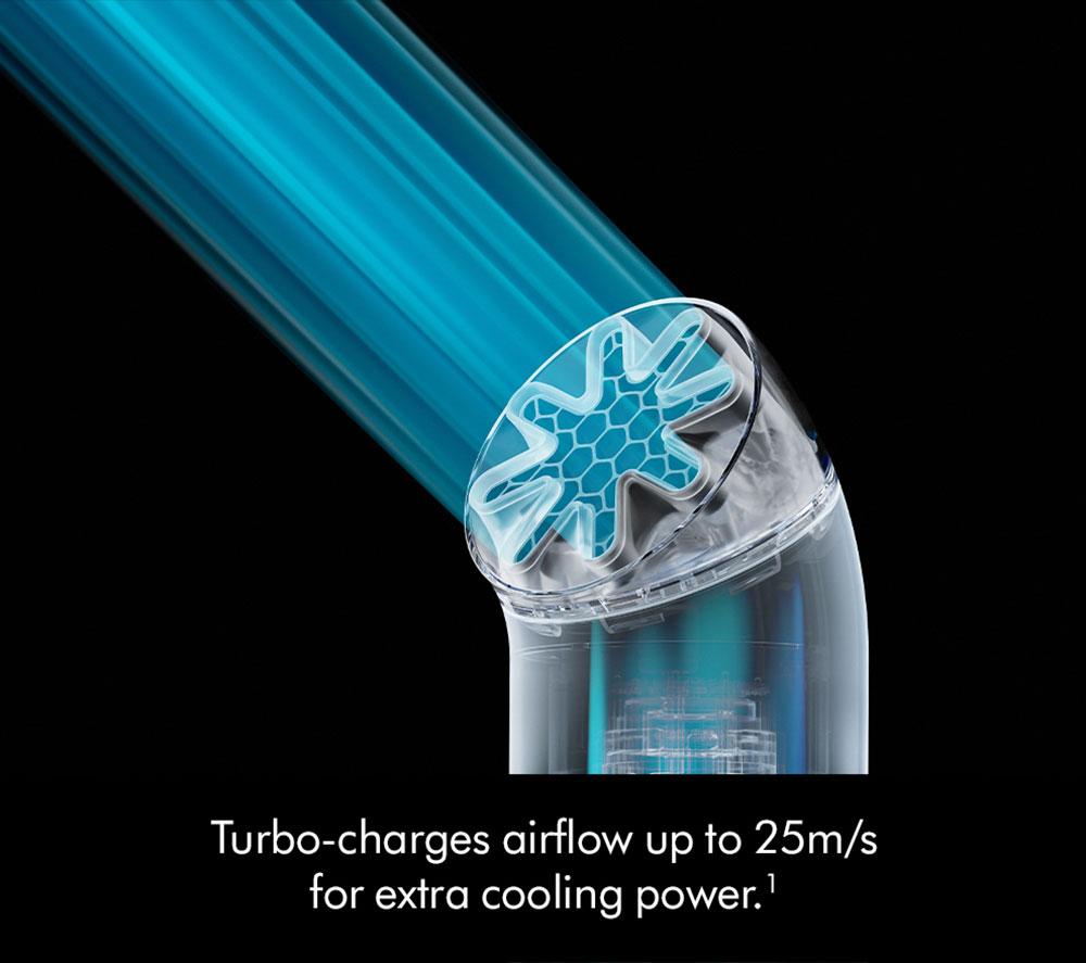 DYSON Hushjet Mini Cool Handheld Fan - Carnelian & Sky image number 6 of 9