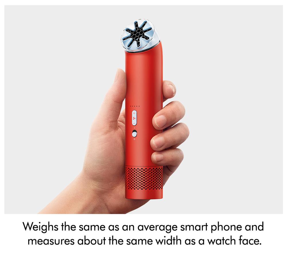 DYSON Hushjet Mini Cool Handheld Fan - Carnelian & Sky image number 8 of 9