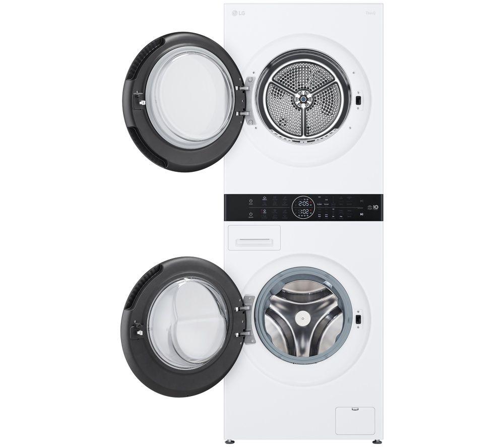 LG WashTower WT1210WWF WiFi-enabled 12 kg Washer Dryer - White image number 2 of 7