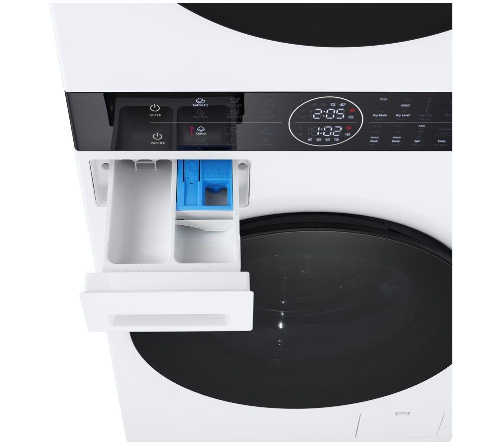LG WashTower WT1210WWF WiFi-enabled 12 kg Washer Dryer - White image number 5 of 7