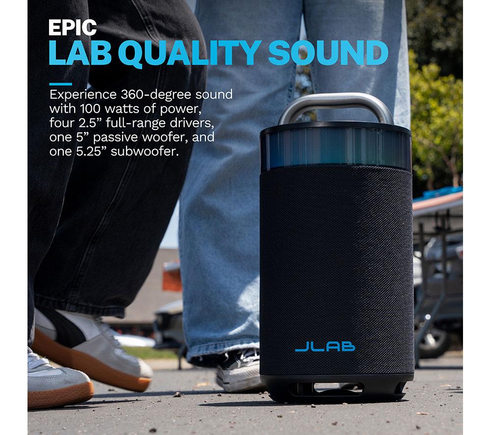 JLAB Epic Party Portable Bluetooth Speaker - Black image number 2 of 8