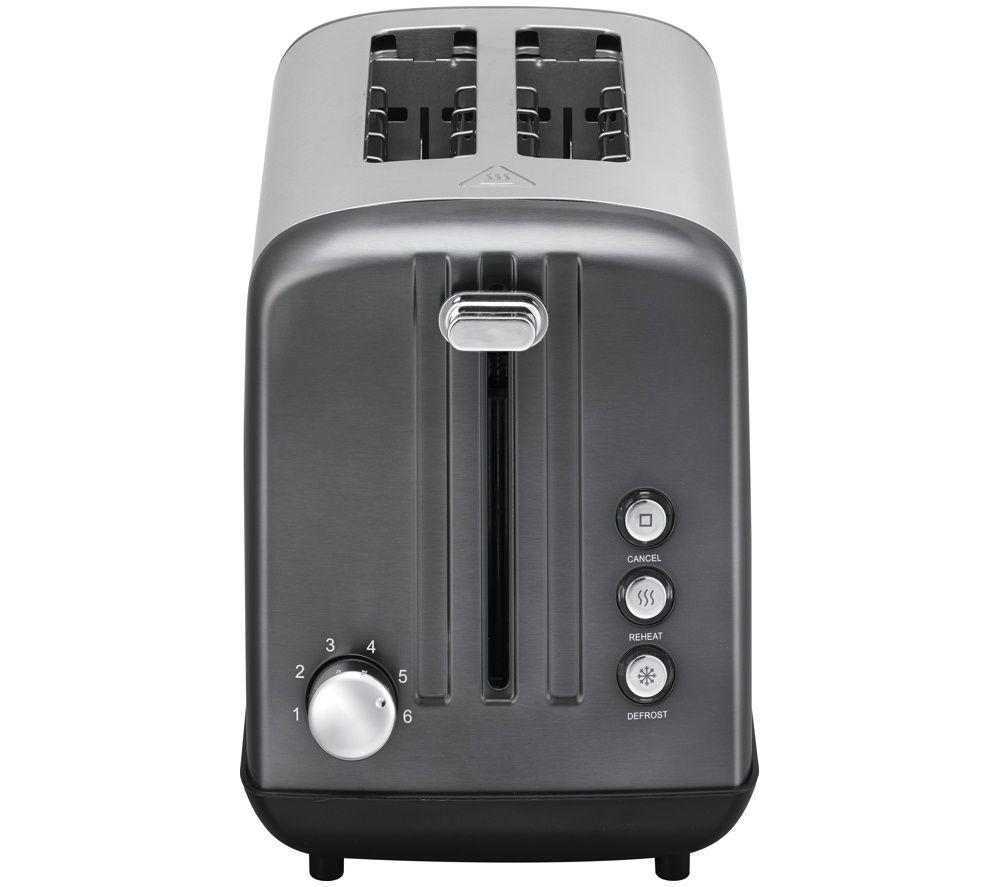 LOGIK L02STG26 2-Slice Toaster - Gun Metal image number 2 of 6