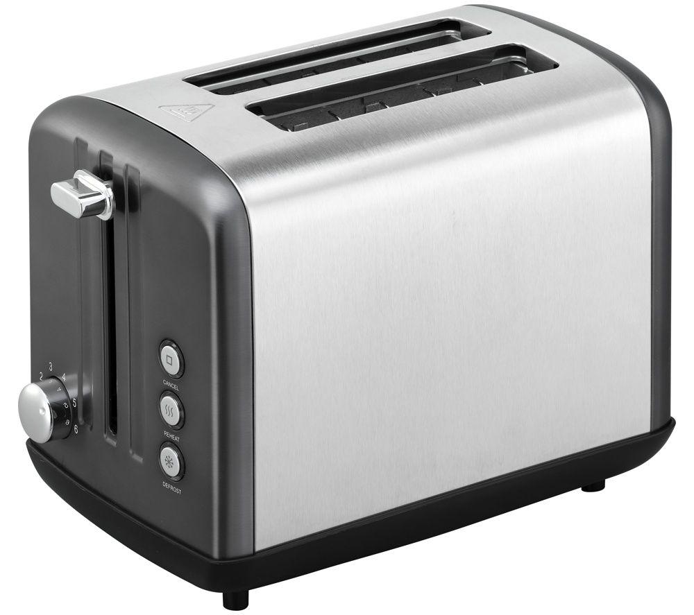 LOGIK L02STG26 2-Slice Toaster - Gun Metal image number 5 of 6