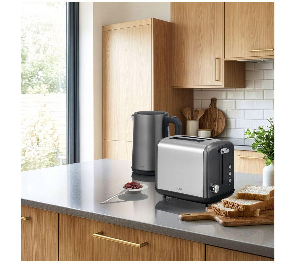 LOGIK L02STG26 2-Slice Toaster - Gun Metal image number 6 of 6