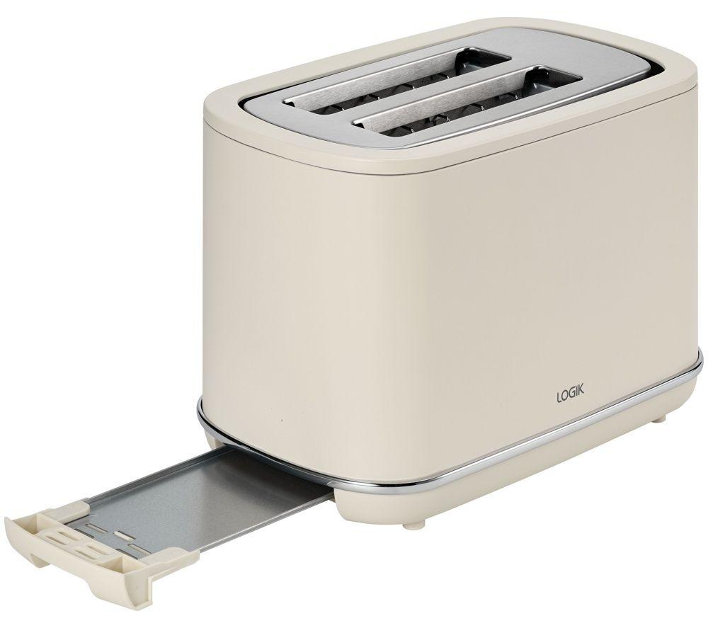 LOGIK L02STC26 2-Slice Toaster - Cream image number 3 of 6