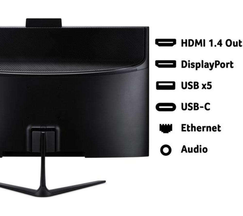 ACER Aspire C27-B 27" Refurbished All-in-One PC - Intel&reg; Core&trade; 5, 512 GB SSD, Black (Excellent Condition) image number 3 of 7