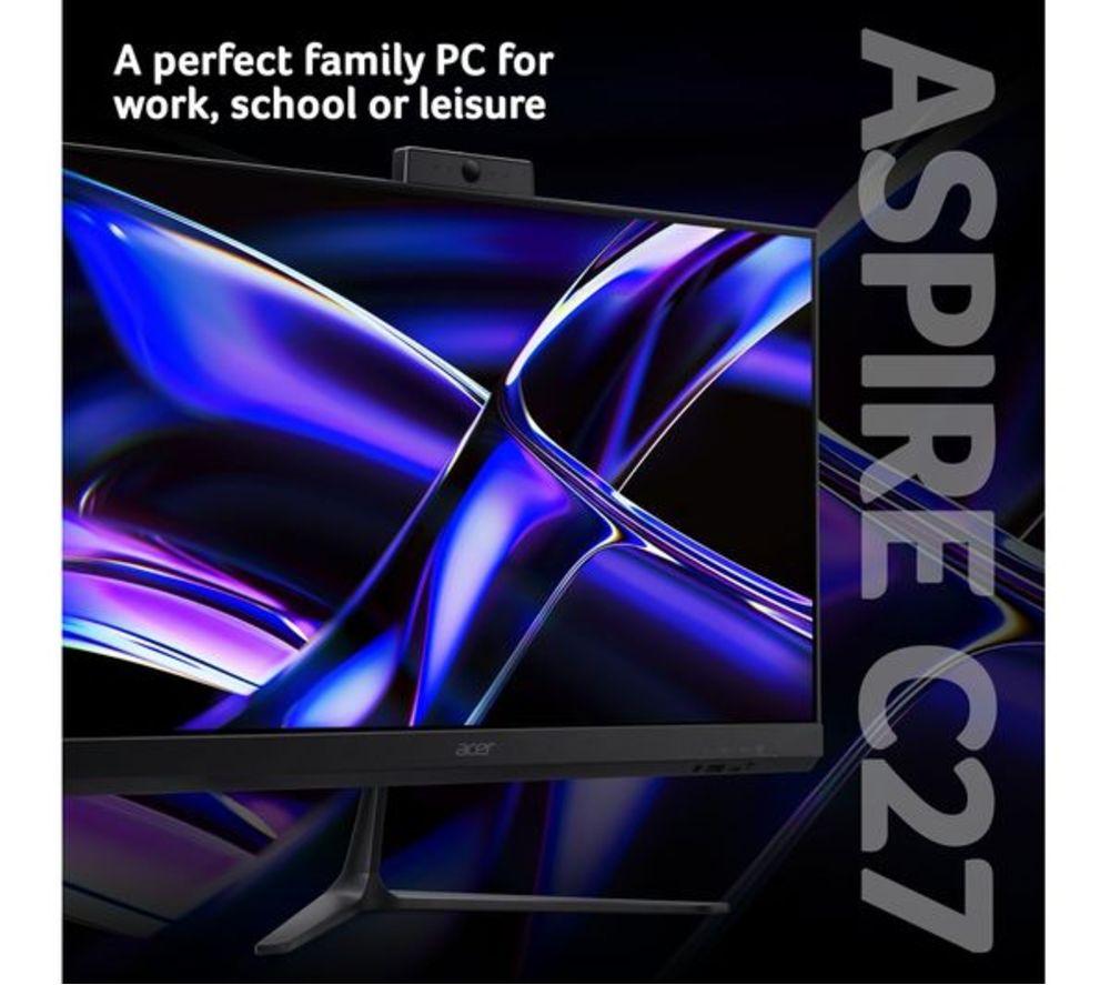 ACER Aspire C27-B 27" Refurbished All-in-One PC - Intel&reg; Core&trade; 5, 512 GB SSD, Black (Excellent Condition) image number 4 of 7
