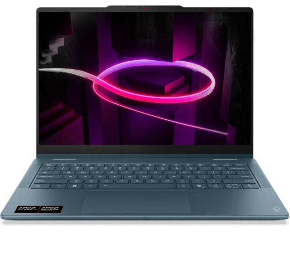 LENOVO Yoga 7 14" 2 in 1 Refurbished Laptop, Copilot+ PC - AMD Ryzen AI 7, 1 TB SSD, Tidal Teal (Very Good Condition) image number 2 of 3