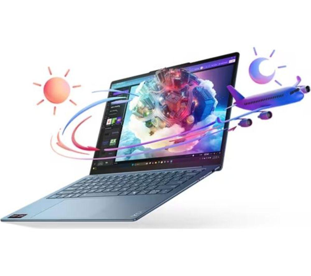 LENOVO Yoga Slim 7 14" Refurbished Laptop - AMD Ryzen AI 5, 512 GB SSD, Tidal Teal (Excellent Condition) image number 2 of 4