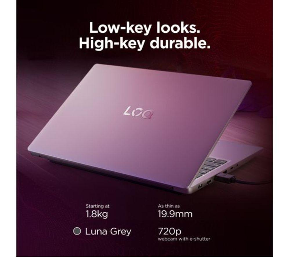 LENOVO LOQ 15.6" Refurbished Gaming Laptop - AMD Ryzen 7, RTX 3050, 1 TB SSD (Excellent Condition) image number 4 of 5