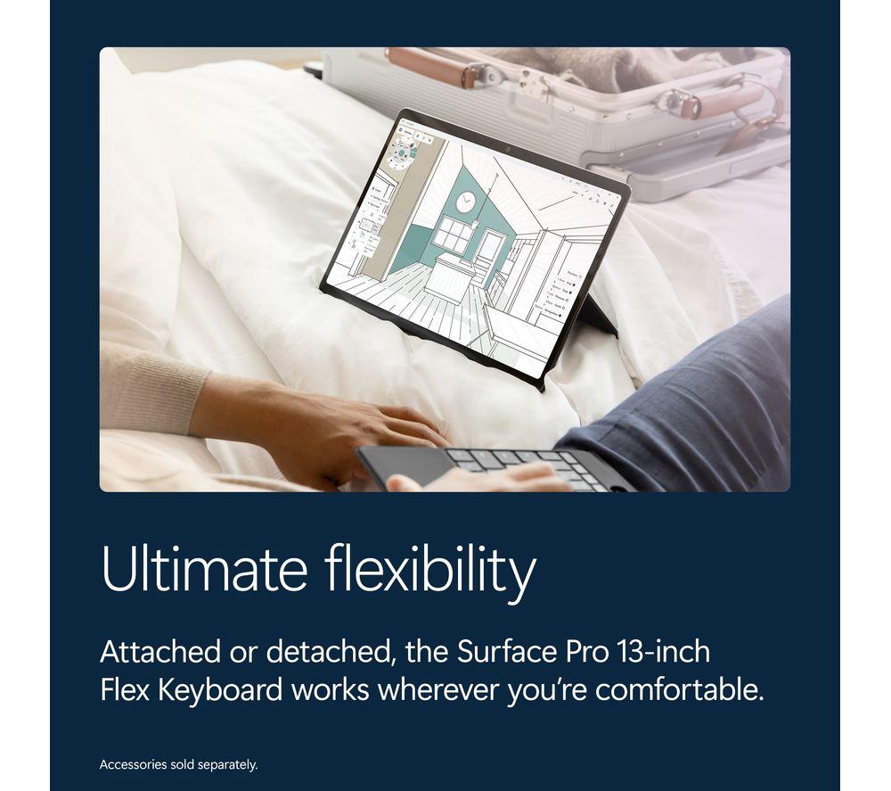 MICROSOFT Surface Pro 13", Copilot+ PC - Snapdragon X2 Elite, 512 GB SSD, Platinum image number 9 of 11